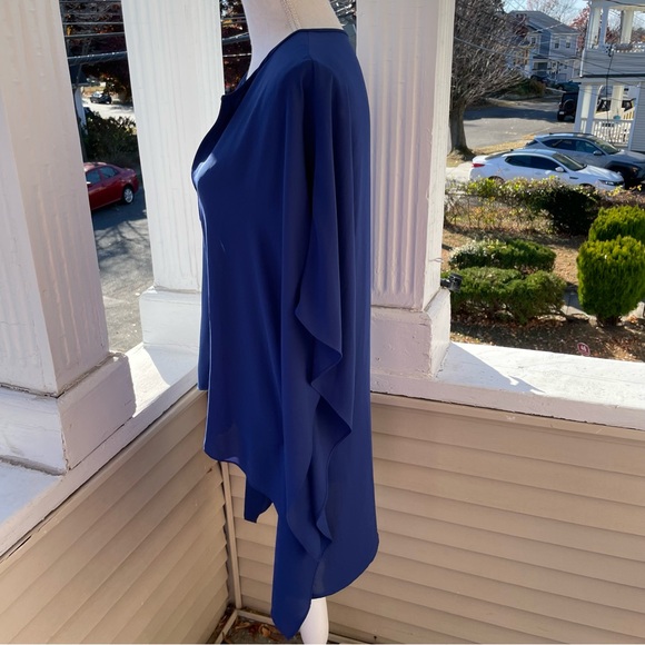 BCBGMaxAzria Neda High-Low Top in Blue Size M/L - Picture 11 of 12